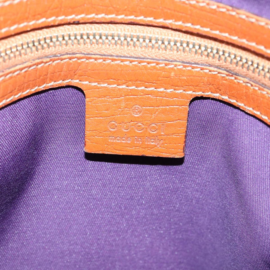 GUCCI GG Canvas Sherry Line Tote Bag Beige Orange purple 137396 60386