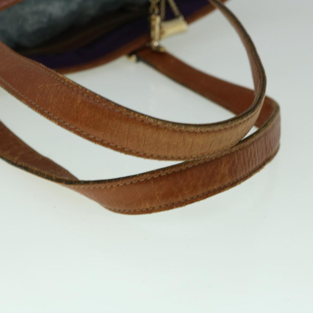 GUCCI GG Canvas Sherry Line Tote Bag Beige Orange purple 137396 60386