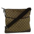 GUCCI GG Canvas Shoulder Bag Beige 145857 60387