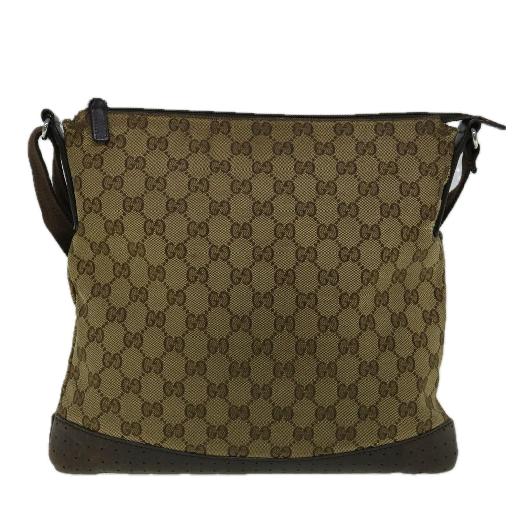 GUCCI GG Canvas Shoulder Bag Beige 145857 60387
