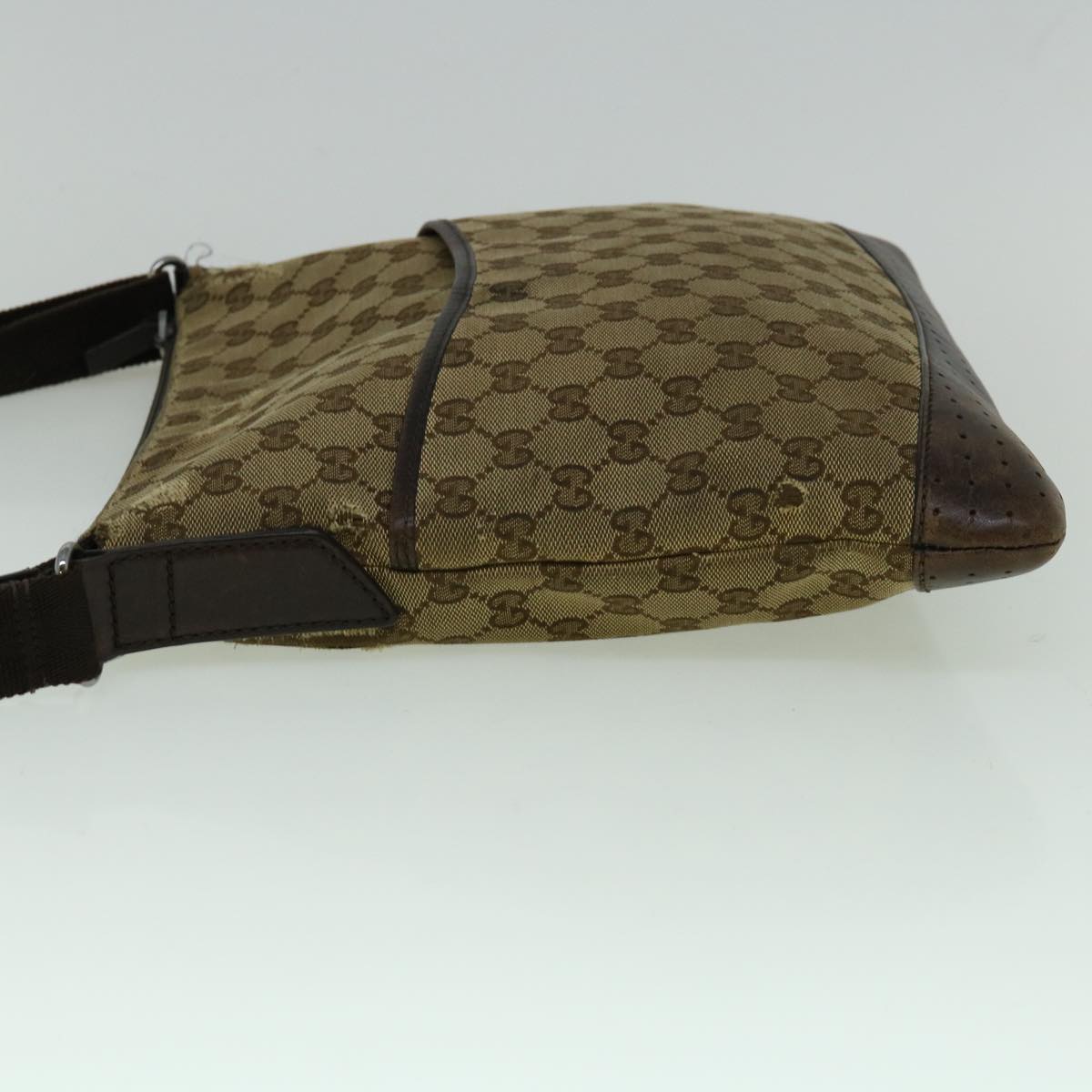 GUCCI GG Canvas Shoulder Bag Beige 145857 60387