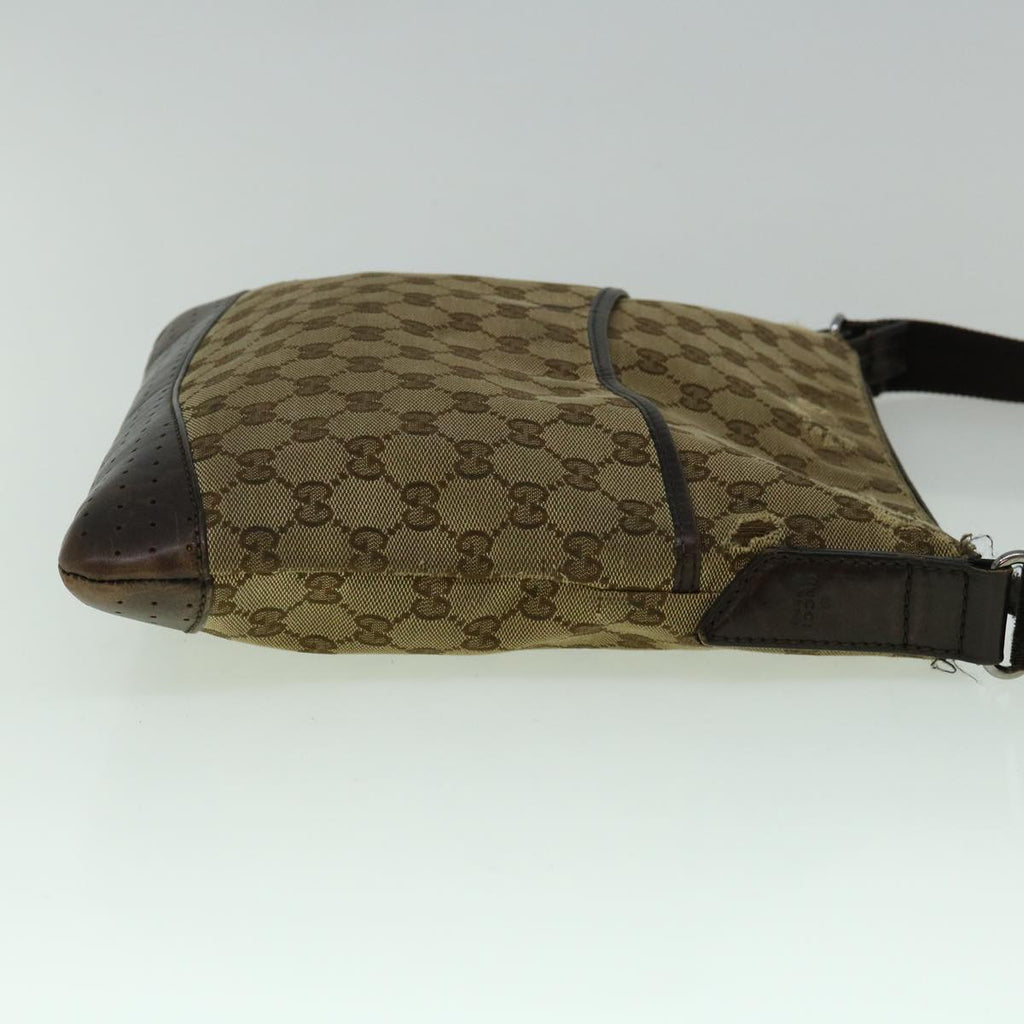 GUCCI GG Canvas Shoulder Bag Beige 145857 60387