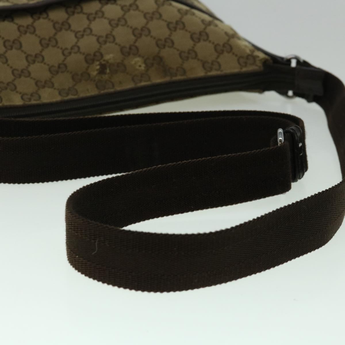 GUCCI GG Canvas Shoulder Bag Beige 145857 60387