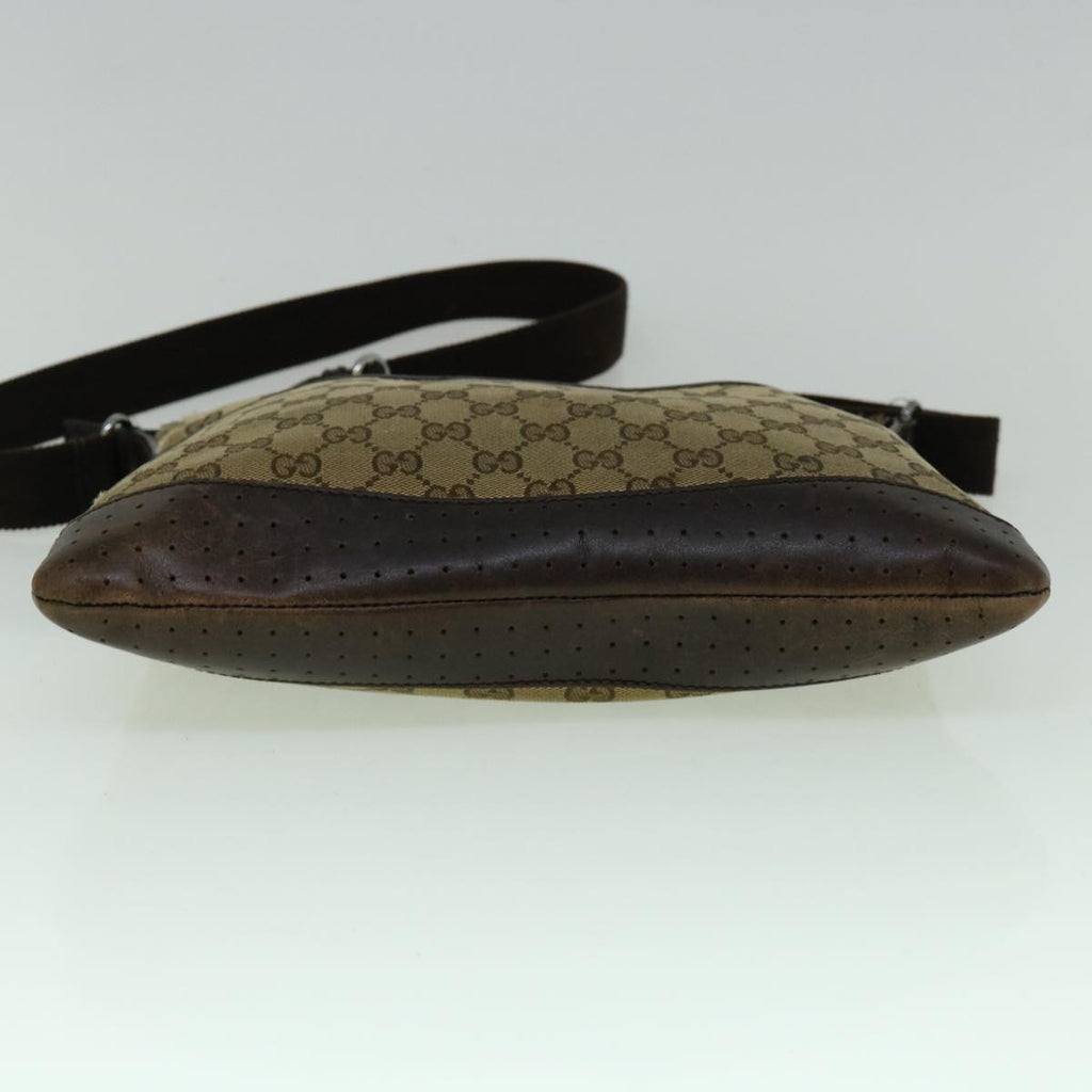 GUCCI GG Canvas Shoulder Bag Beige 145857 60387