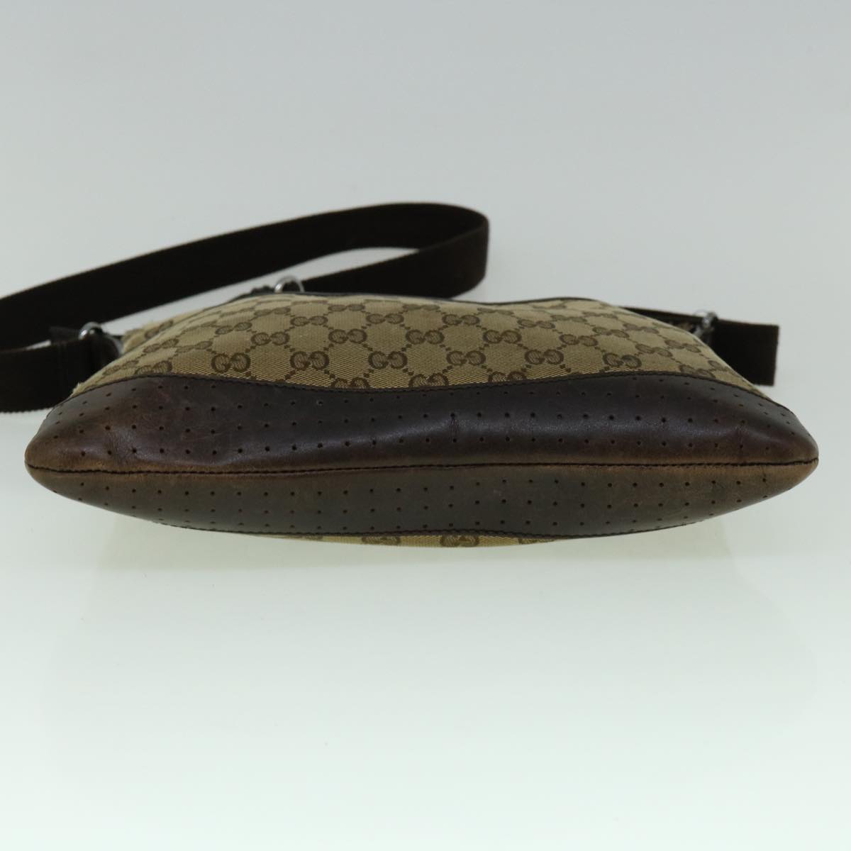 GUCCI GG Canvas Shoulder Bag Beige 145857 60387