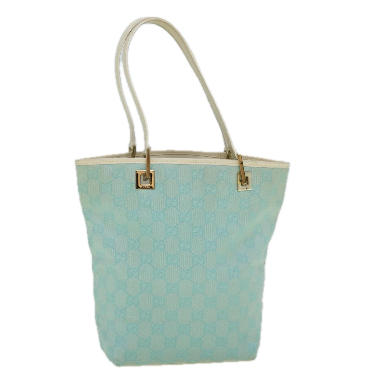 GUCCI GG Canvas Tote Bag Light Blue 002 1099 2404 60388