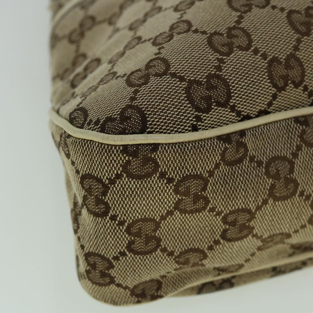 GUCCI GG Canvas Tote Bag Beige White 121023 60389