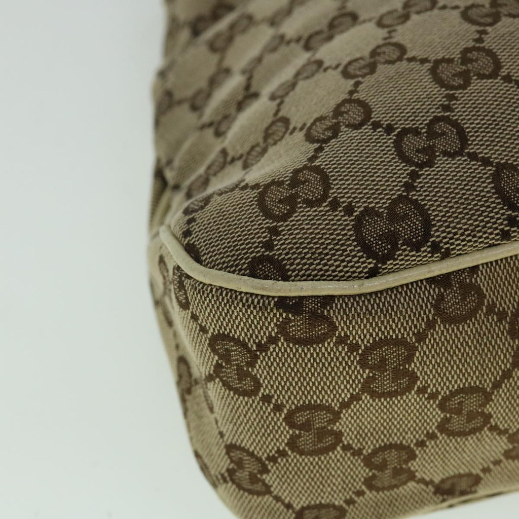 GUCCI GG Canvas Tote Bag Beige White 121023 60389