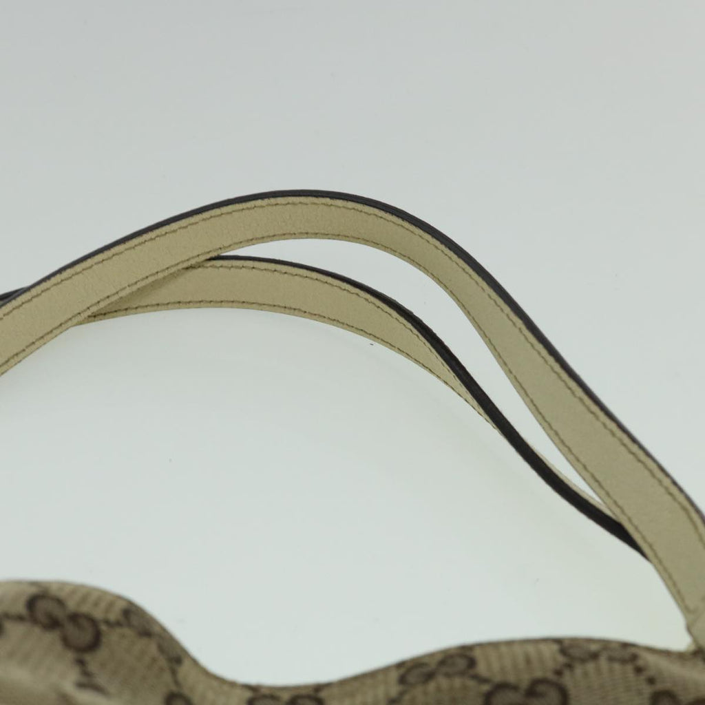 GUCCI GG Canvas Tote Bag Beige White 121023 60389