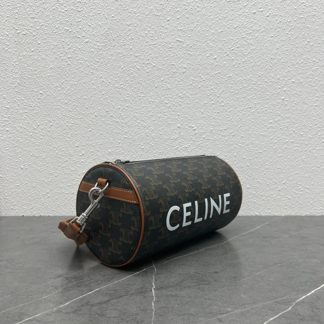 GLAMI Cylinder Bag In Triomphe Canvas Tan For Women 9in/22cm 110052EJF.04LI