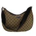 GUCCI GG Canvas Shoulder Bag Beige 122790 60390