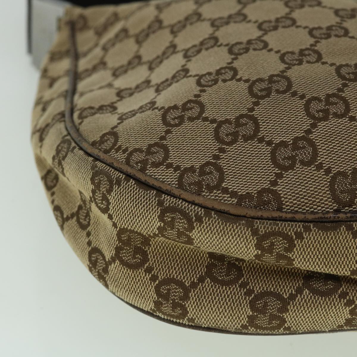 GUCCI GG Canvas Shoulder Bag Beige 122790 60390