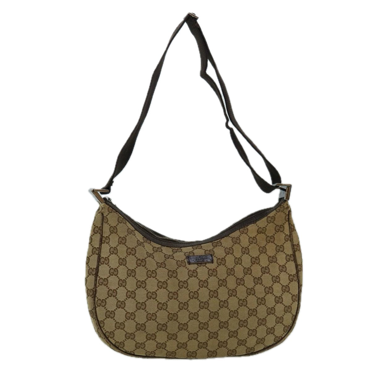 GUCCI GG Canvas Shoulder Bag Beige 122790 60390