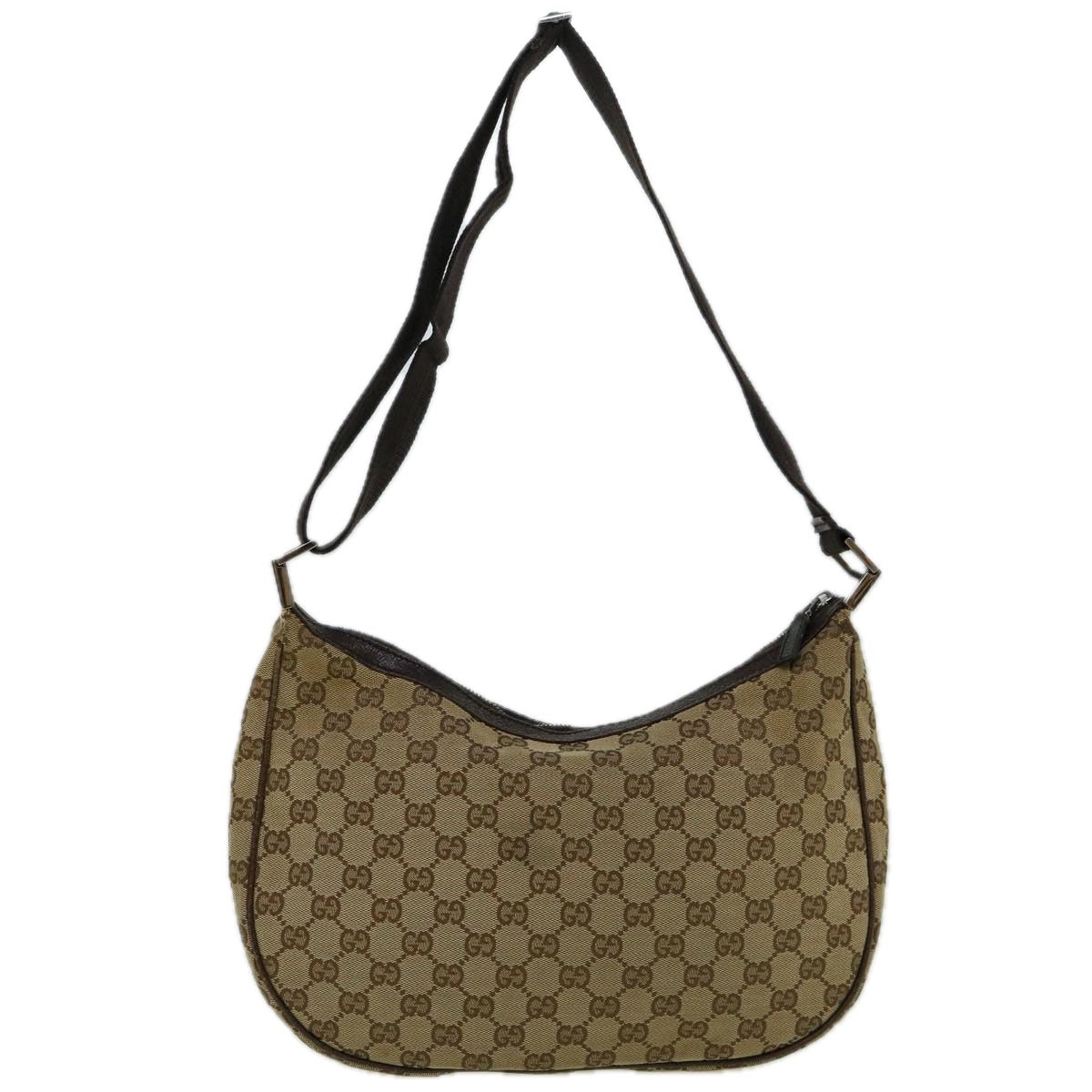 GUCCI GG Canvas Shoulder Bag Beige 122790 60390