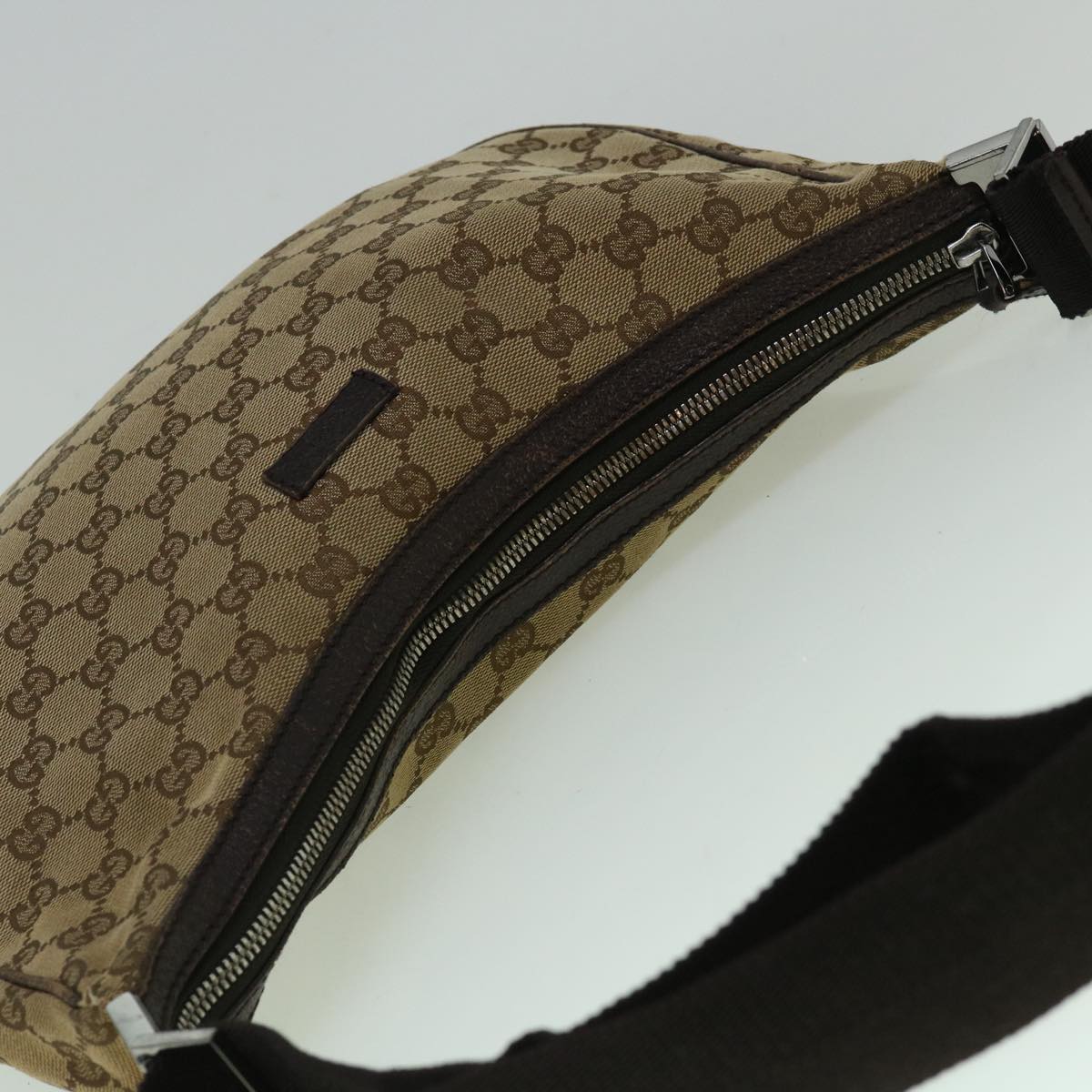 GUCCI GG Canvas Shoulder Bag Beige 122790 60390