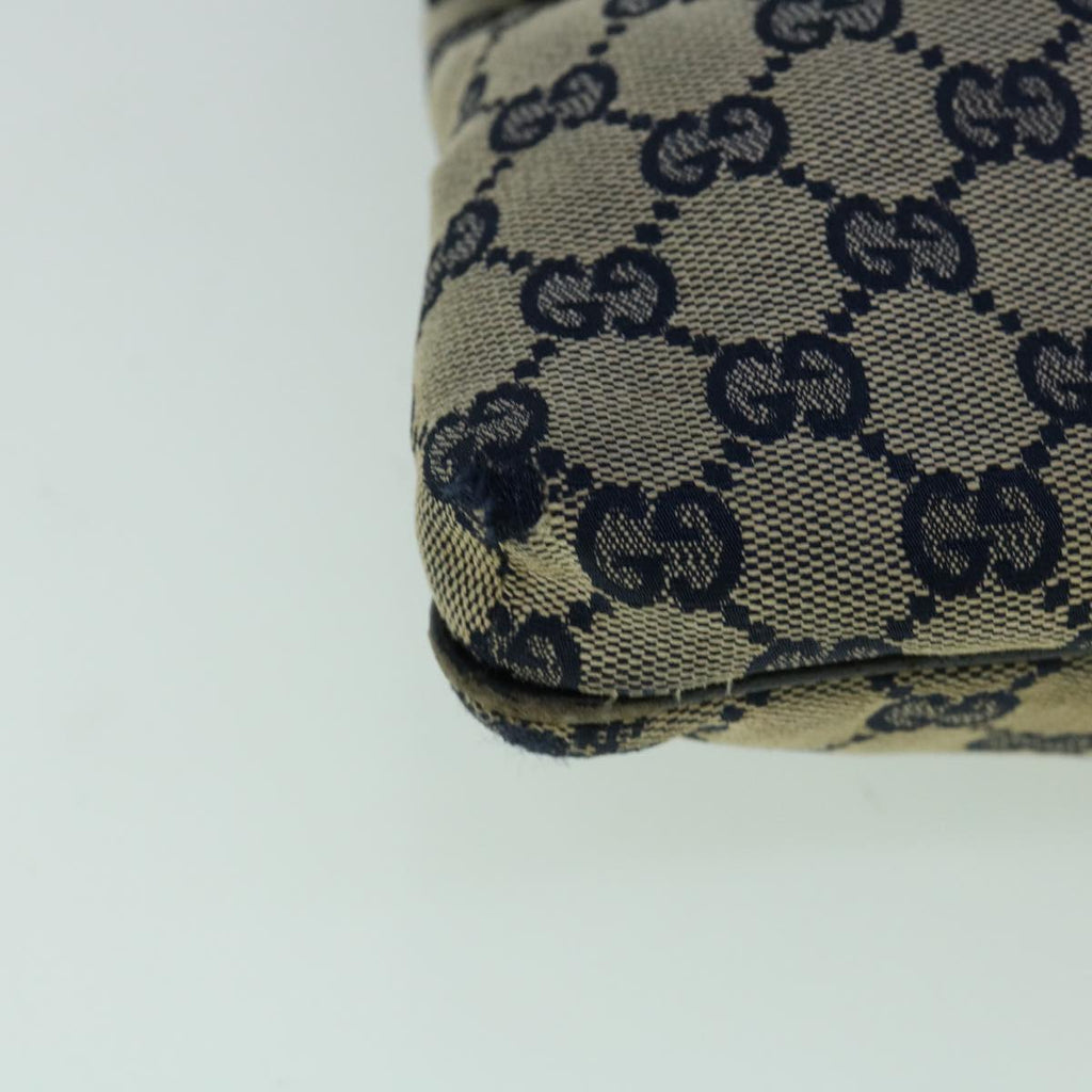 GUCCI GG Canvas Sherry Line Shoulder Bag Navy Red 169937 60393