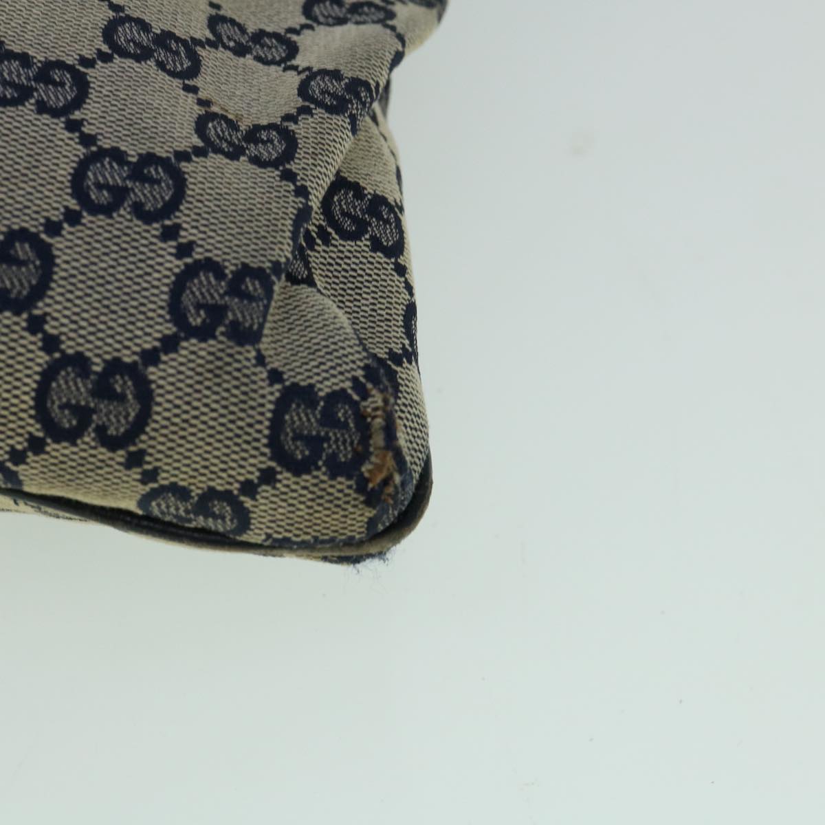GUCCI GG Canvas Sherry Line Shoulder Bag Navy Red 169937 60393