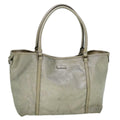 GUCCI GG Implement Canvas Tote Bag Silver 197953 60394