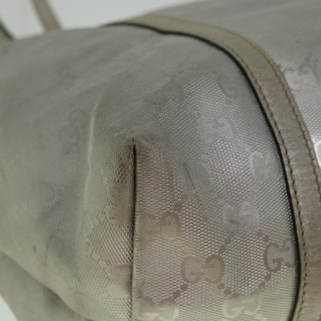 GUCCI GG Implement Canvas Tote Bag Silver 197953 60394