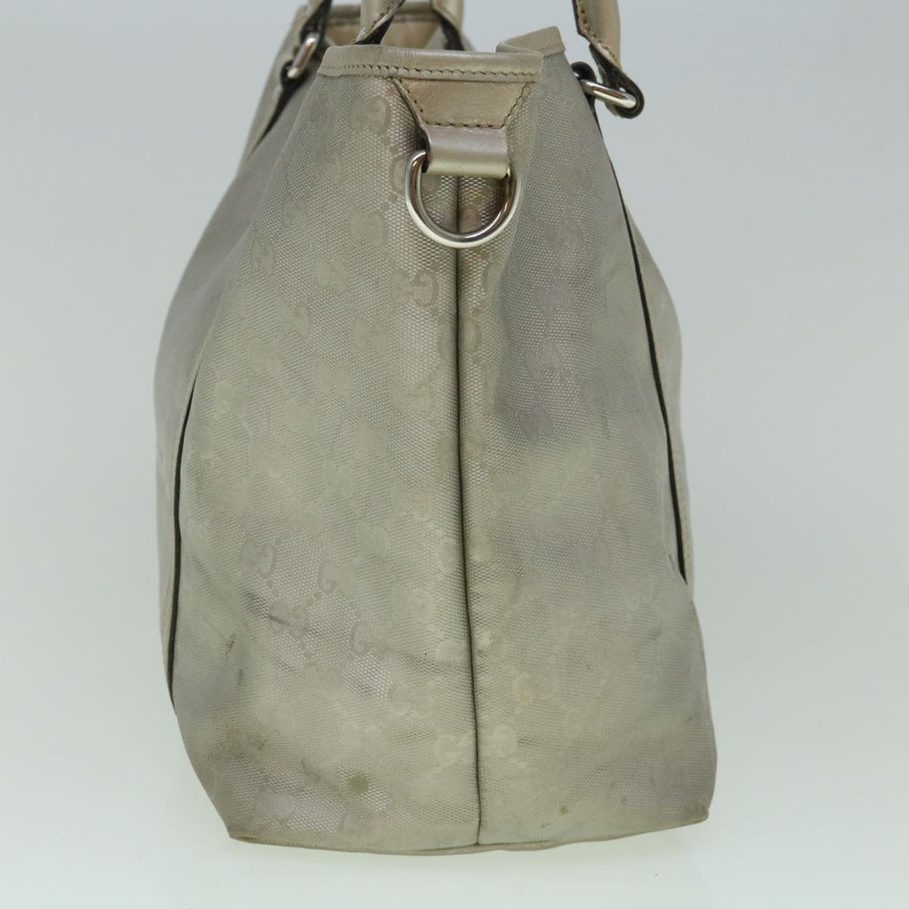 GUCCI GG Implement Canvas Tote Bag Silver 197953 60394