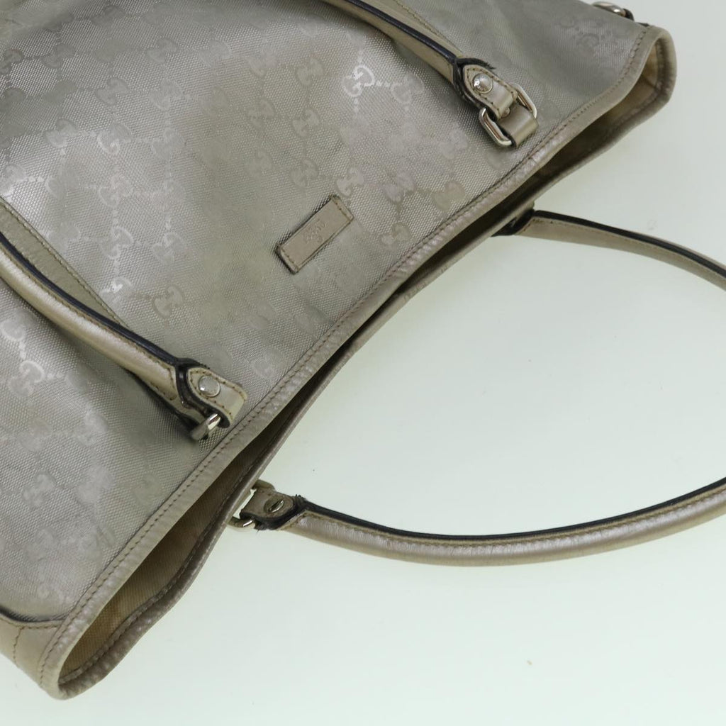 GUCCI GG Implement Canvas Tote Bag Silver 197953 60394