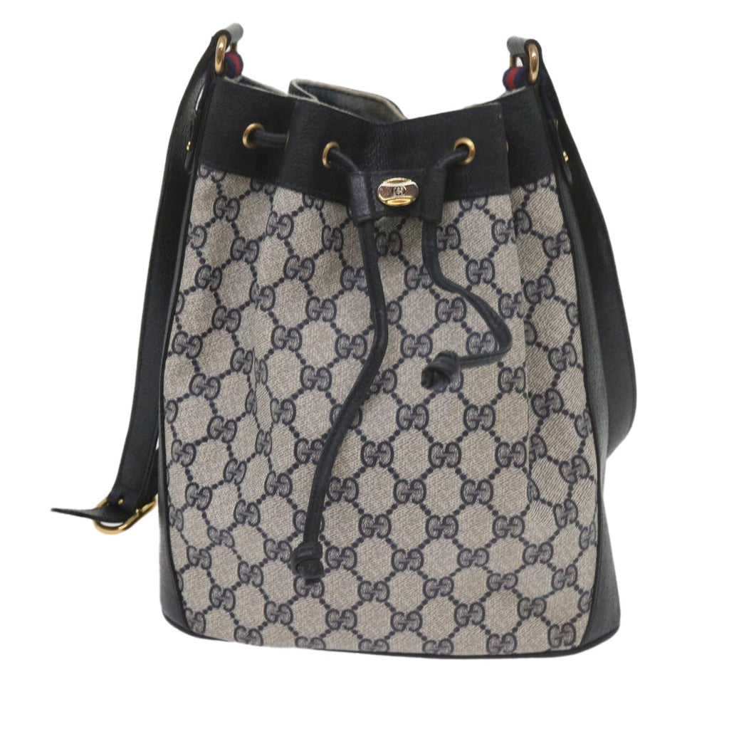 GUCCI GG Supreme Sherry Line Shoulder Bag Red Navy 14 02 034 60437