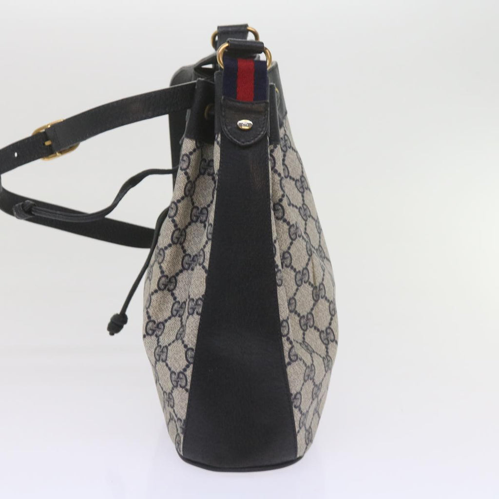 GUCCI GG Supreme Sherry Line Shoulder Bag Red Navy 14 02 034 60437