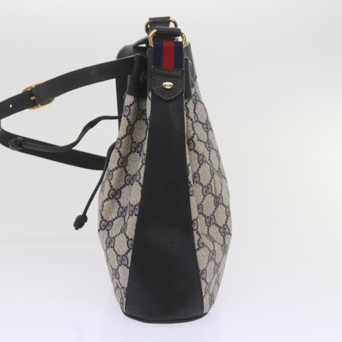 GUCCI GG Supreme Sherry Line Shoulder Bag Red Navy 14 02 034 60437