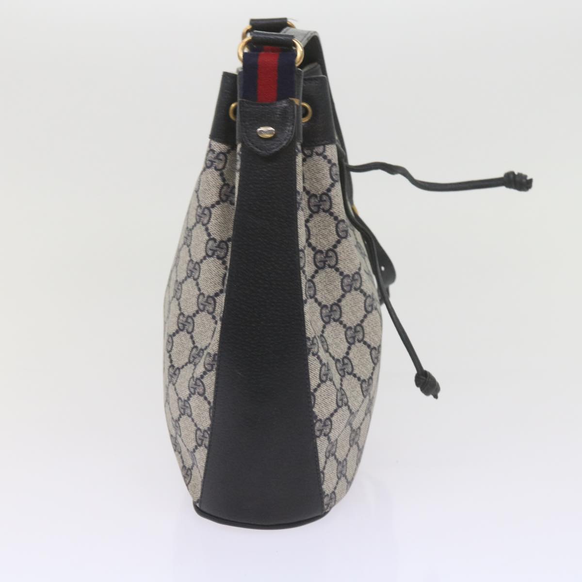 GUCCI GG Supreme Sherry Line Shoulder Bag Red Navy 14 02 034 60437