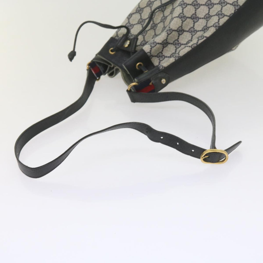 GUCCI GG Supreme Sherry Line Shoulder Bag Red Navy 14 02 034 60437