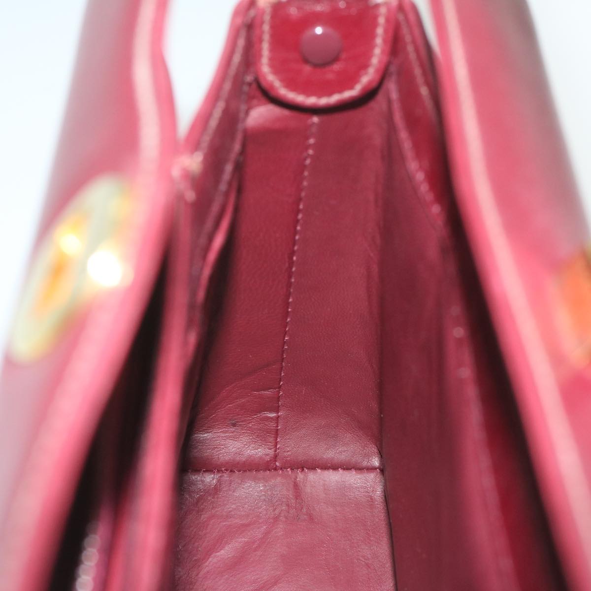 GUCCI Shoulder Bag Leather Red 60441
