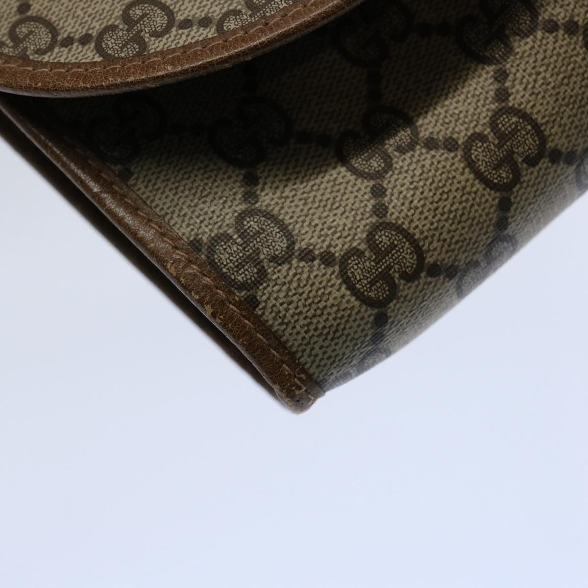 GUCCI GG Supreme Web Sherry Line Clutch Bag Beige Red Green 89 01 030 60457