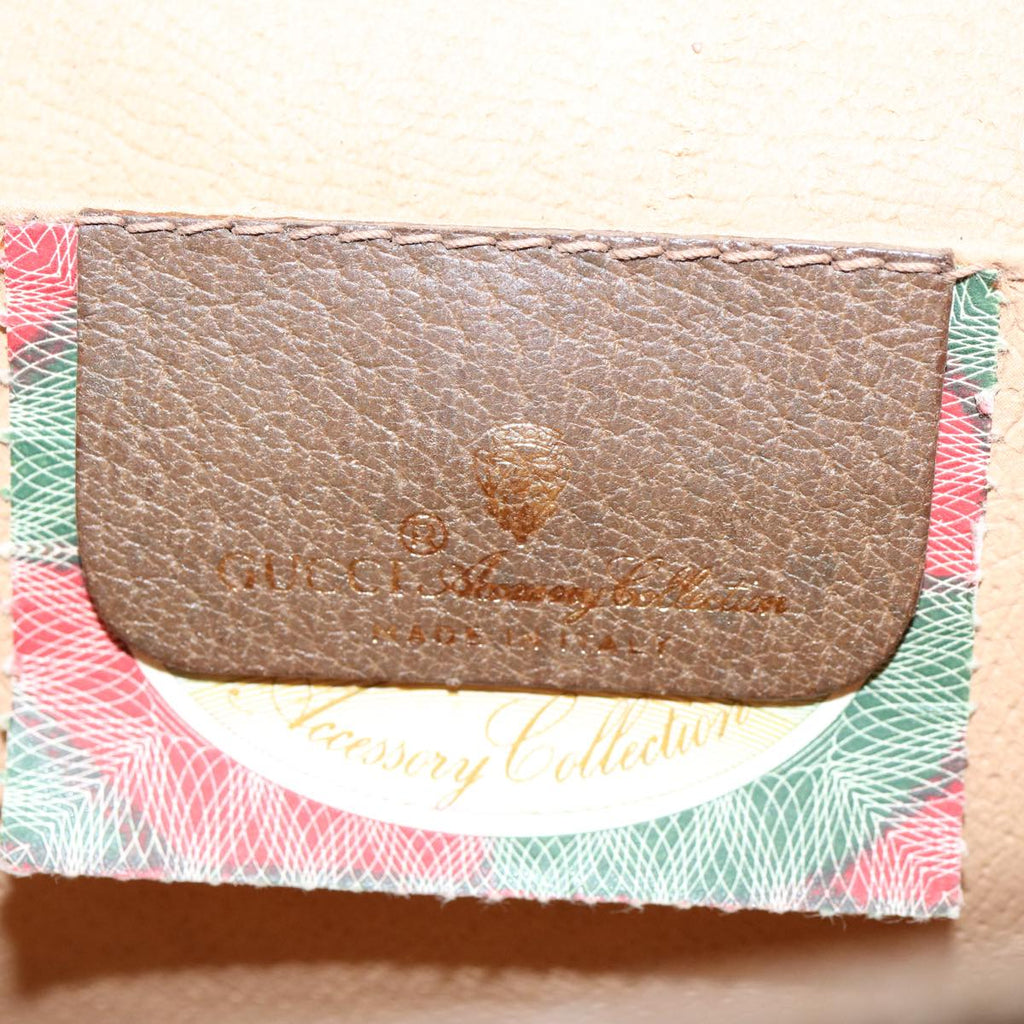 GUCCI GG Supreme Web Sherry Line Clutch Bag Beige Red Green 89 01 030 60457
