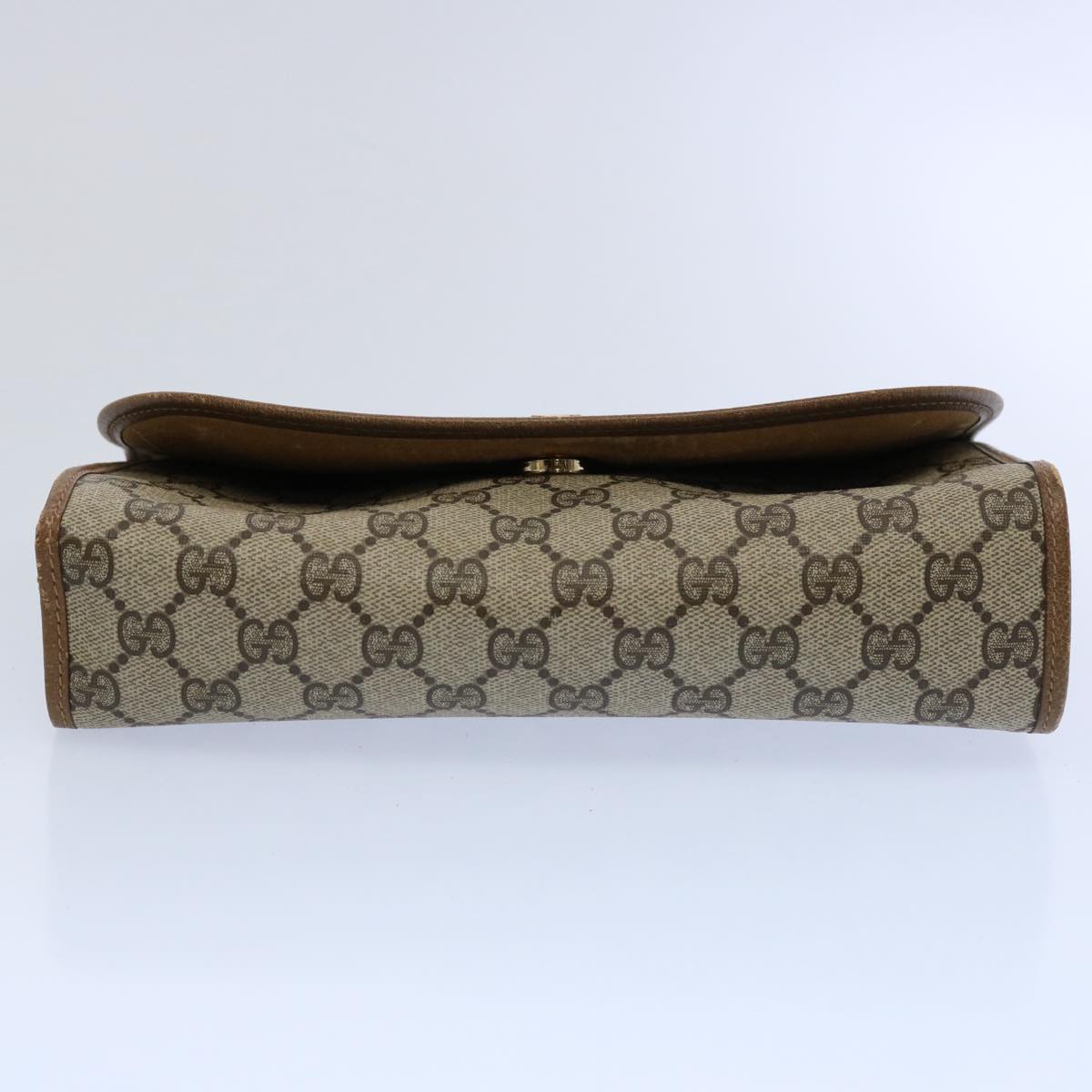 GUCCI GG Supreme Web Sherry Line Clutch Bag Beige Red Green 89 01 030 60457