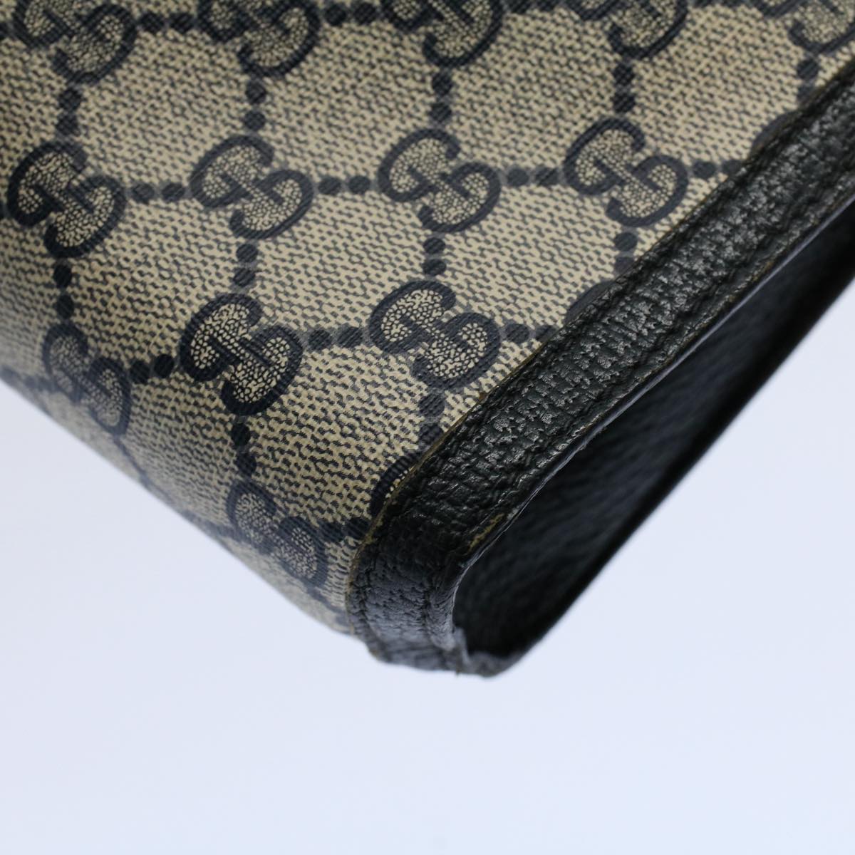 GUCCI GG Supreme Sherry Line Clutch Bag Red Navy 89 01 032 60473