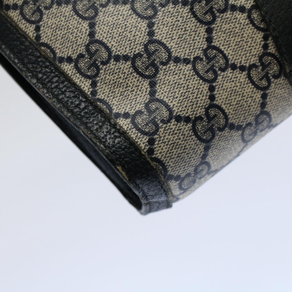 GUCCI GG Supreme Sherry Line Clutch Bag Red Navy 89 01 032 60473