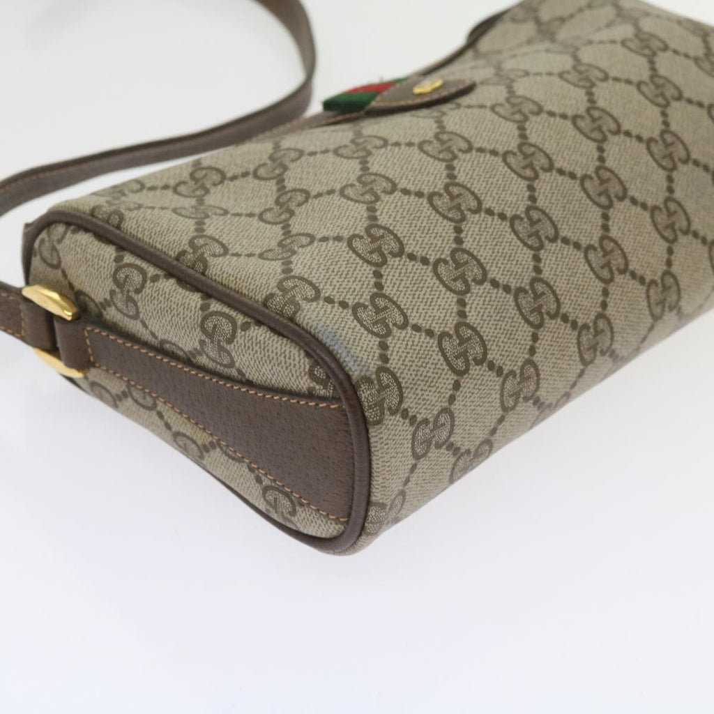 GUCCI GG Supreme Web Sherry Line Shoulder Bag Beige Red 89・02・018 60474