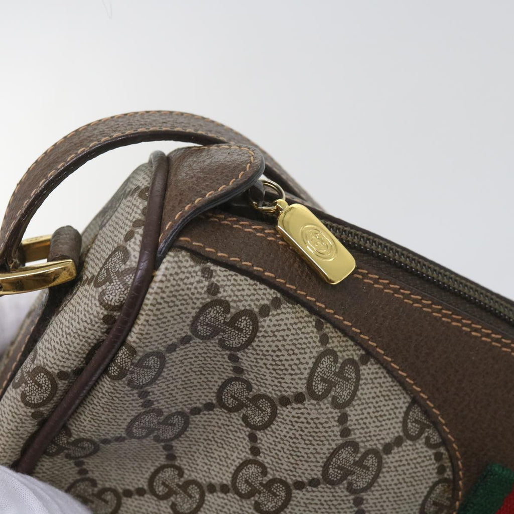 GUCCI GG Supreme Web Sherry Line Shoulder Bag Beige Red 89・02・018 60474