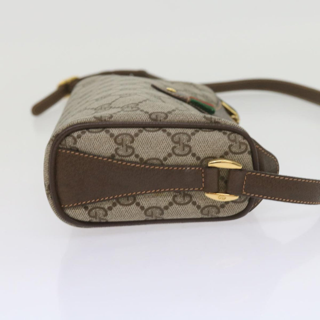 GUCCI GG Supreme Web Sherry Line Shoulder Bag Beige Red 89・02・018 60474