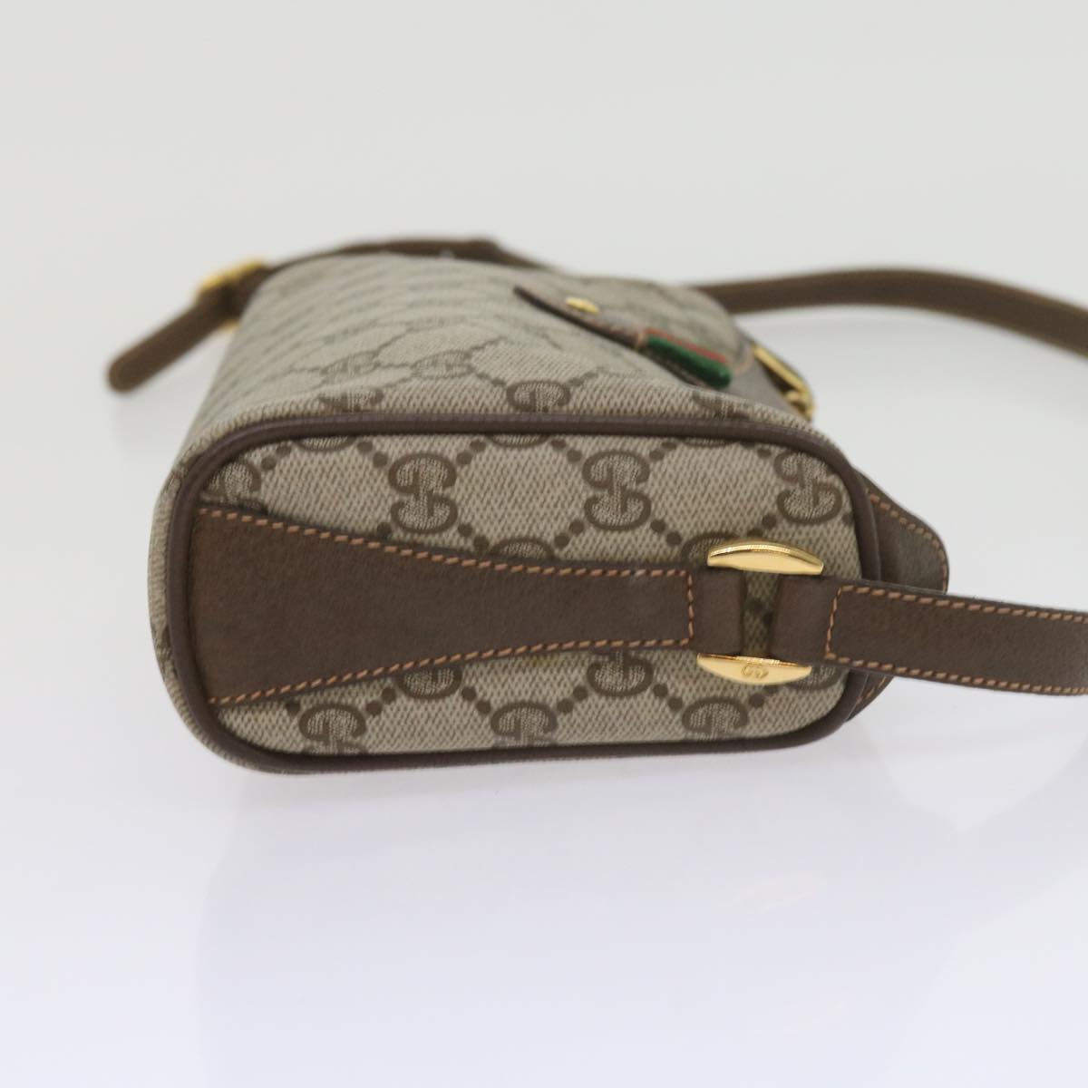 GUCCI GG Supreme Web Sherry Line Shoulder Bag Beige Red 89・02・018 60474
