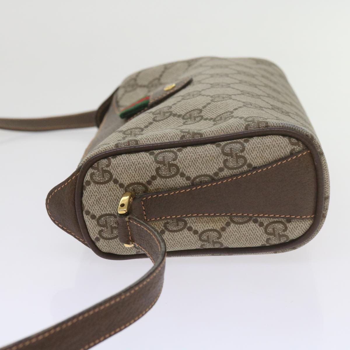 GUCCI GG Supreme Web Sherry Line Shoulder Bag Beige Red 89・02・018 60474