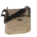 GUCCI GG Canvas Shoulder Bag Beige 122793 60517