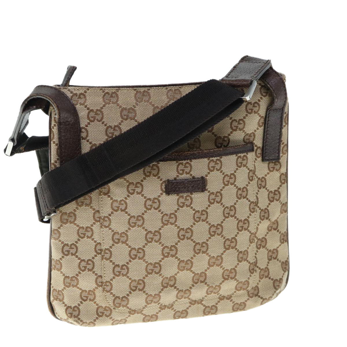 GUCCI GG Canvas Shoulder Bag Beige 122793 60517