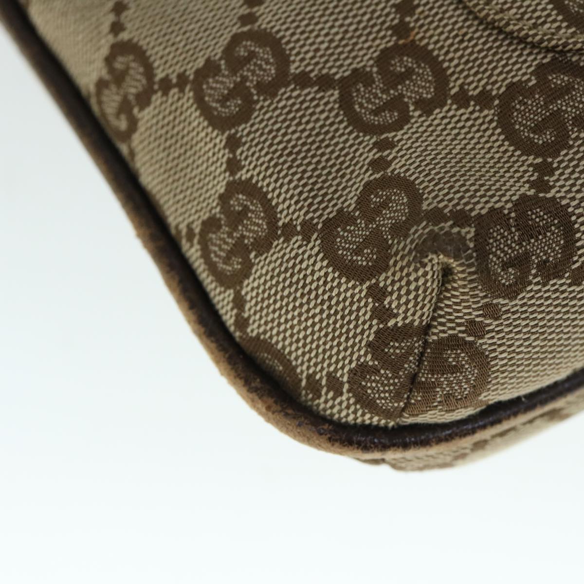 GUCCI GG Canvas Shoulder Bag Beige 122793 60517