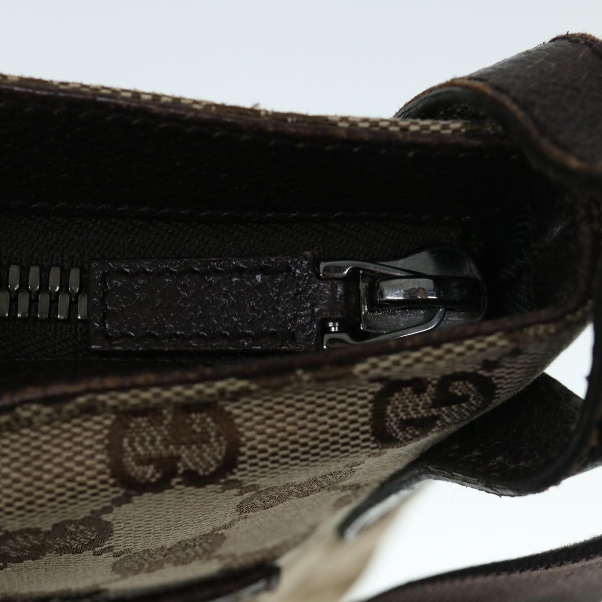 GUCCI GG Canvas Shoulder Bag Beige 122793 60517