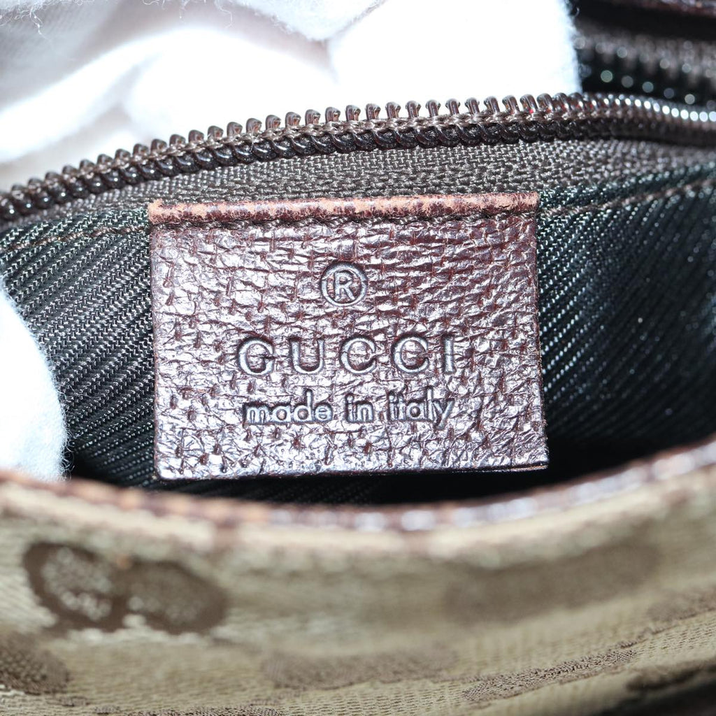 GUCCI GG Canvas Shoulder Bag Beige 122793 60517