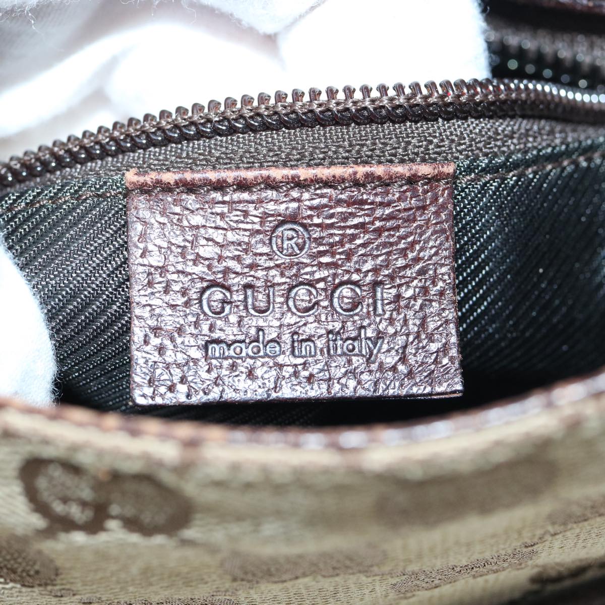 GUCCI GG Canvas Shoulder Bag Beige 122793 60517