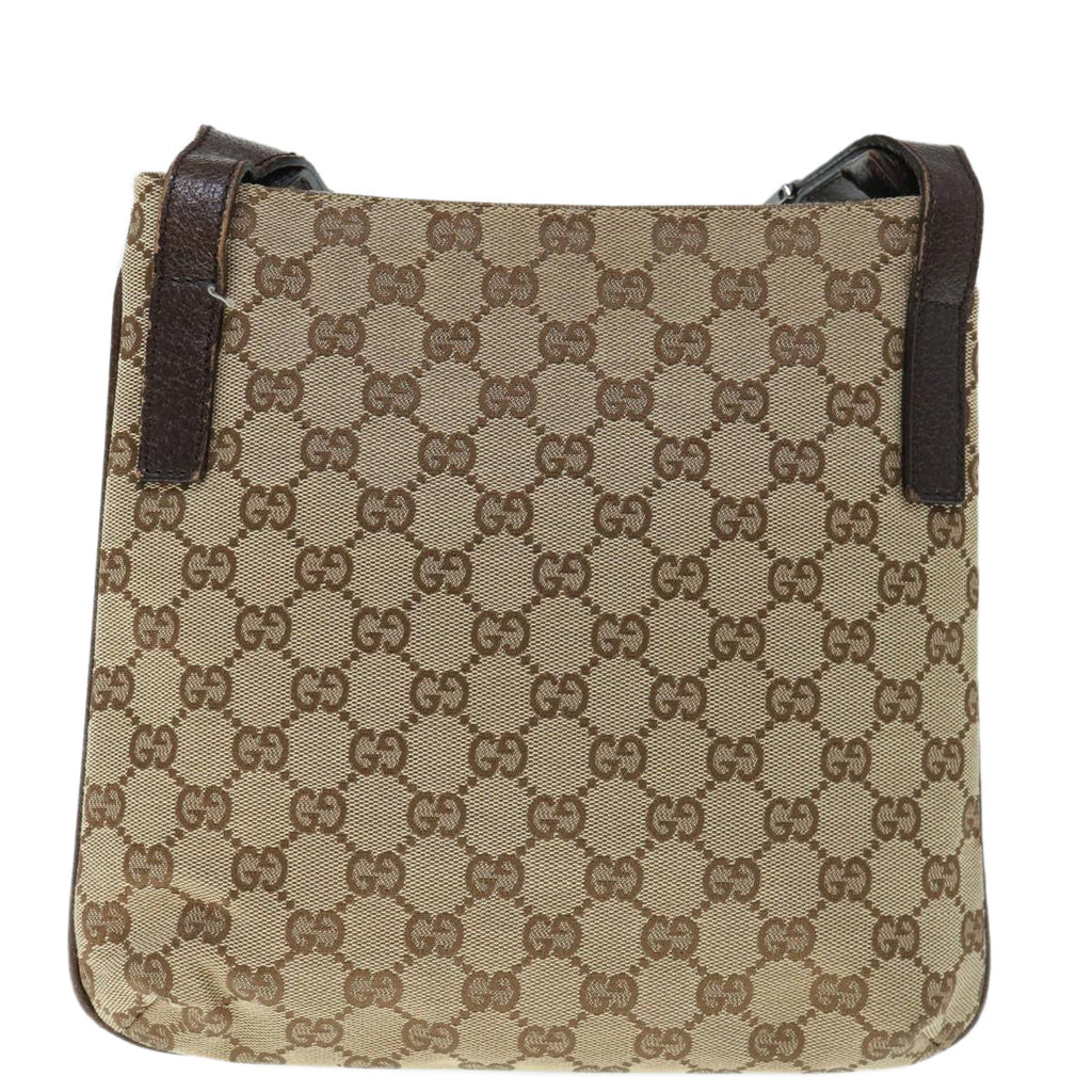 GUCCI GG Canvas Shoulder Bag Beige 122793 60517