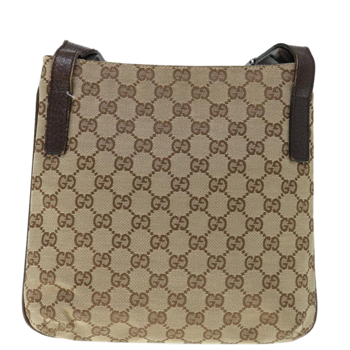 GUCCI GG Canvas Shoulder Bag Beige 122793 60517