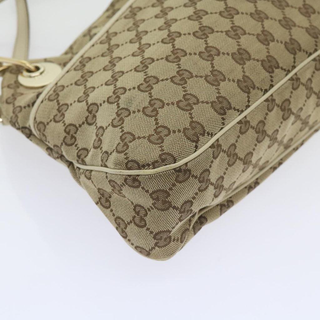 GUCCI GG Canvas Tote Bag Beige 121023 60518